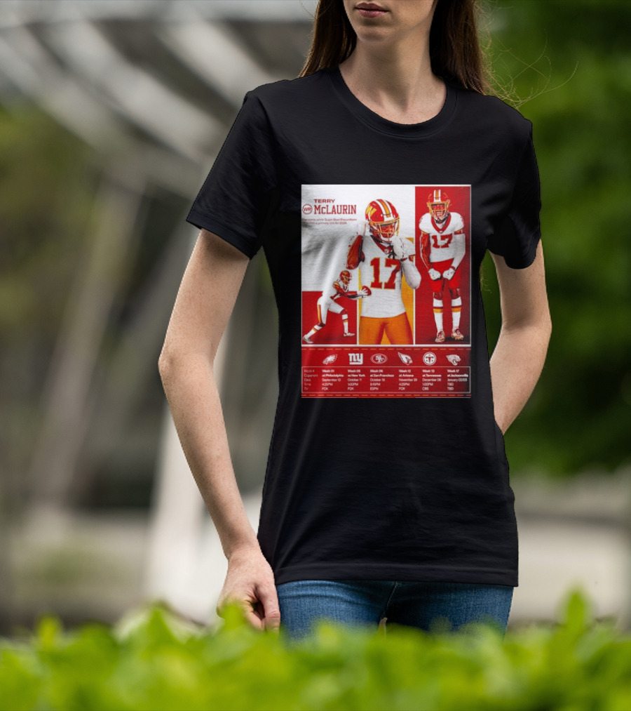 Terry McLaurin Washington Commanders 2026 Schedule NFL Football 17 Jersey Fan Gear T-Shirt
