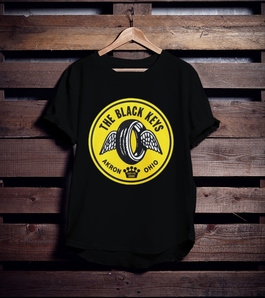 The Black Keys Easy Eye Sound Akron Ohio Winged Tire T-Shirt