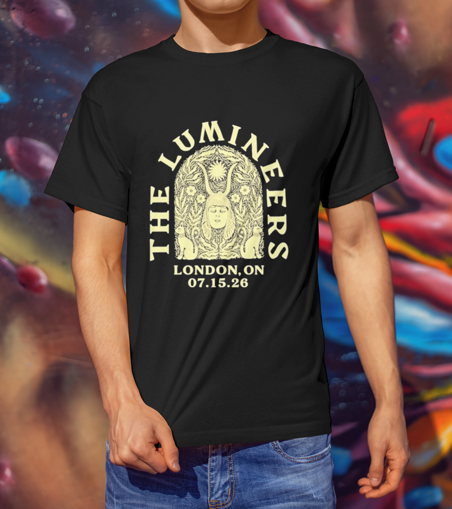 The Lumineers London ON 07.15.26 Concert Event Art Floral Motif T-Shirt