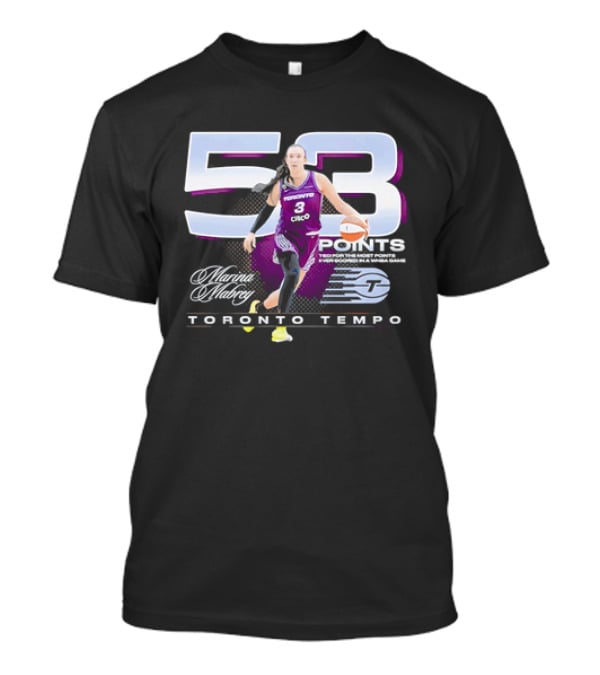 Toronto Tempo Marina Mabrey 53 Points Basketball T-Shirt
