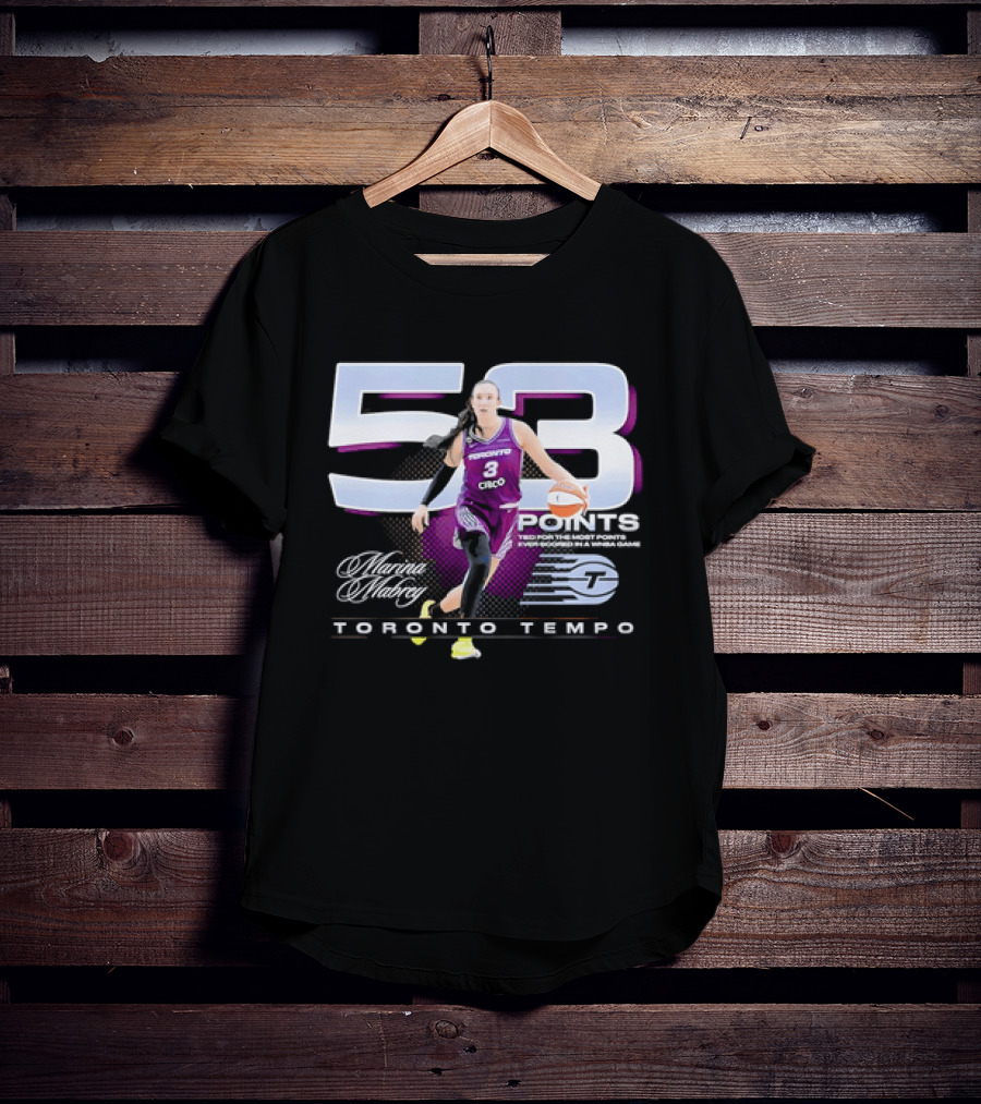 Toronto Tempo Marina Mabrey 53 Points Basketball T-Shirt
