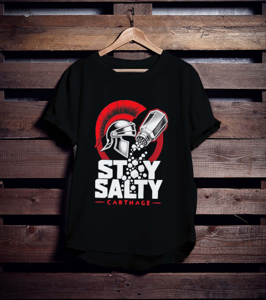 Stay Salty Carthage Roman Republic Rome Punic Wars Greek Helmet Salt Shaker T-Shirt