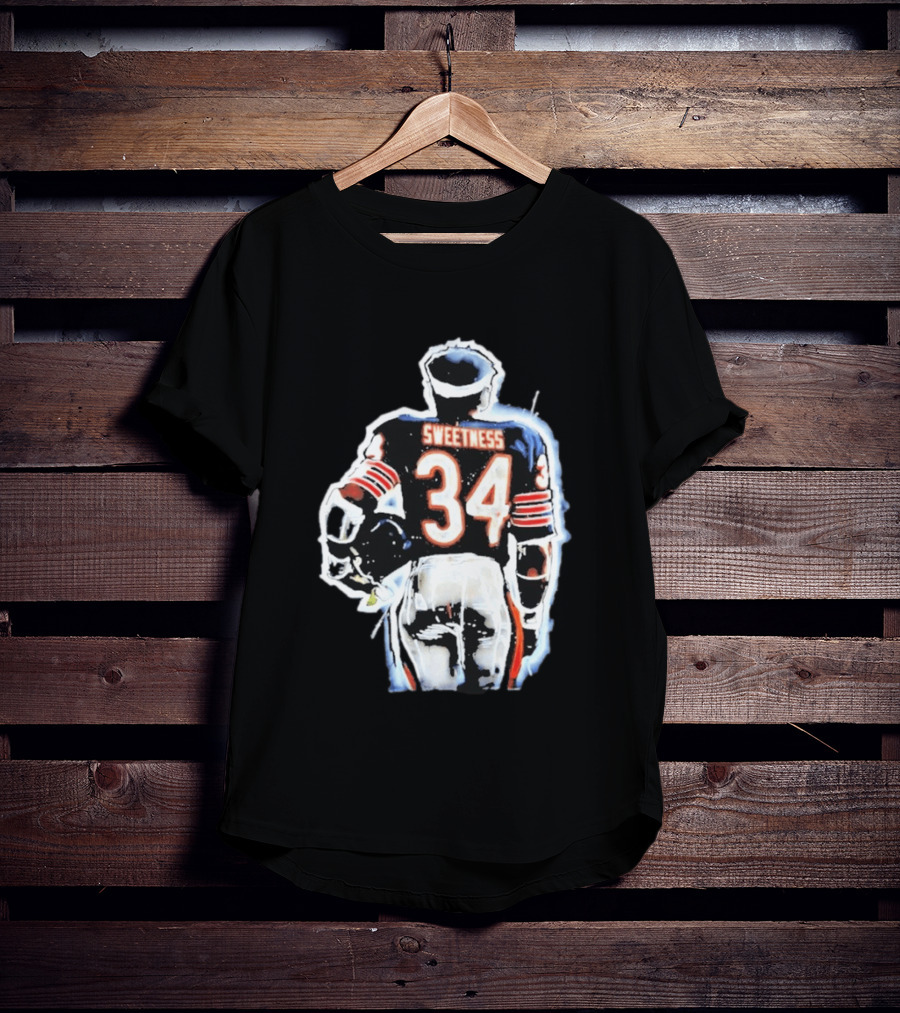 Walter Payton Sweetness 34 Chicago Bears Football Jersey Player T-Shirt