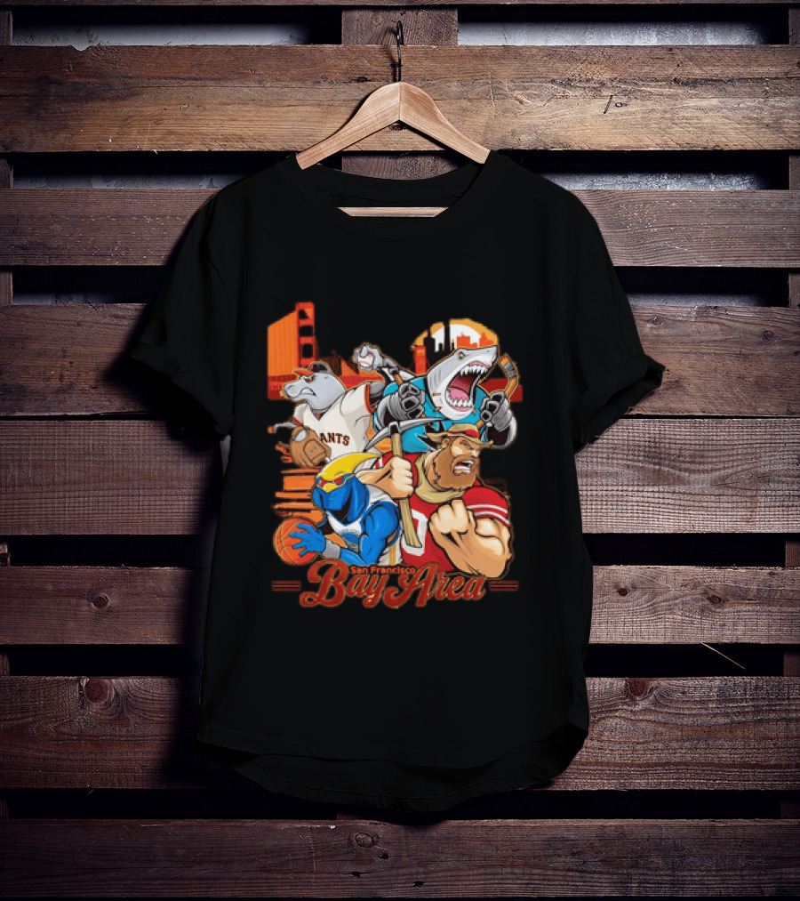 San Francisco Bay Area Giants Sharks Warriors 49ers Sports Collage T-Shirt