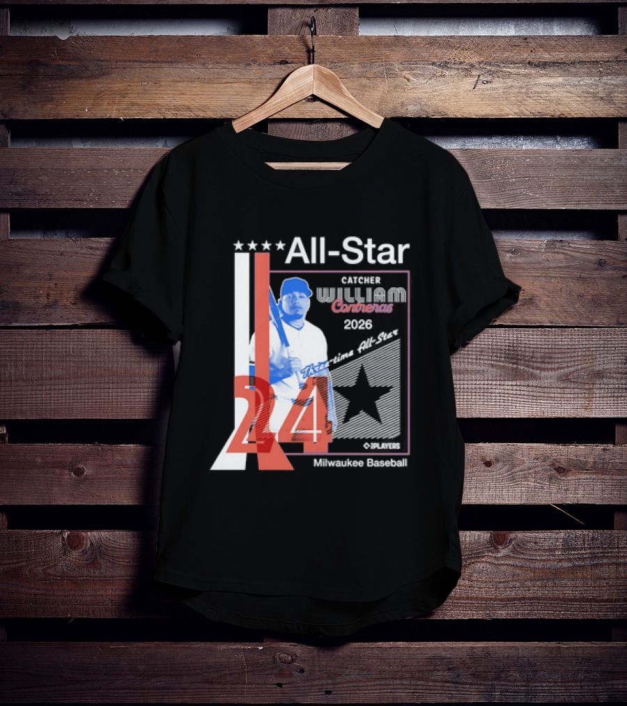 All Star Catcher William Contreras Milwaukee Baseball 2026 24 Three Time T-Shirt