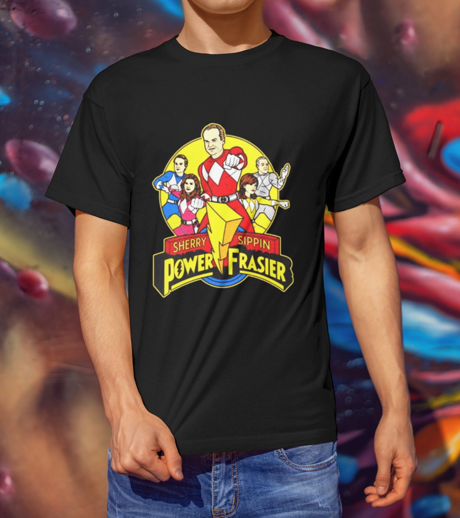 Sherry Sippin Power Frasier Kelsey Grammer 90s TV Mashup T-Shirt
