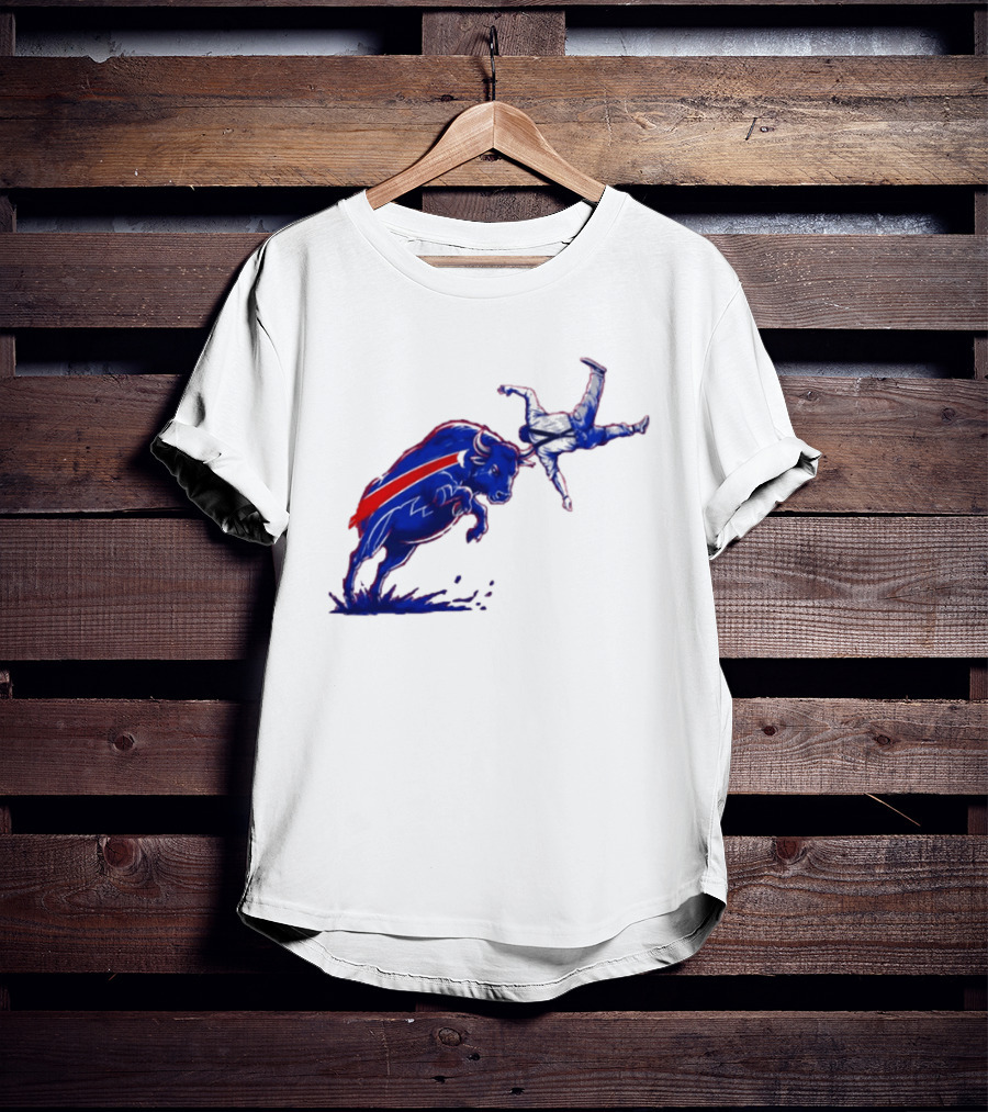 Buffalo Bills 2026 Bold Charging Buffalo Icon With Red Streak T-Shirt