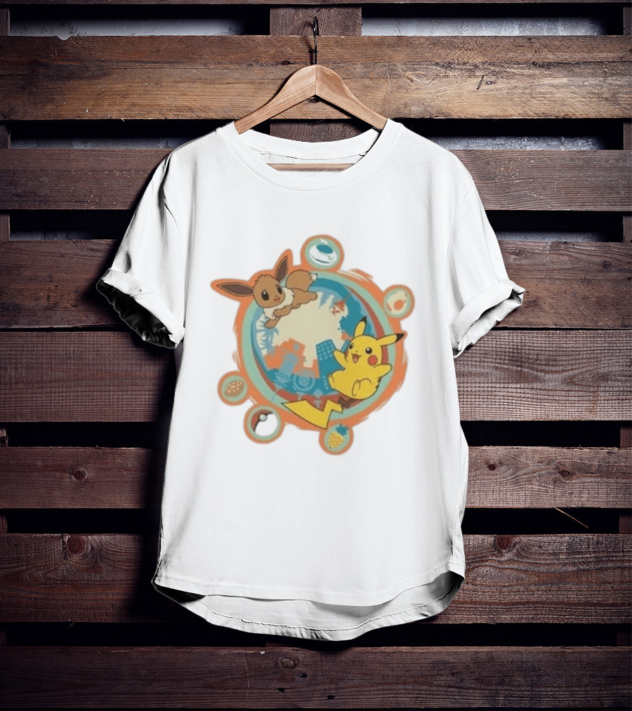 Pokémon 10 Year Anniversary 2026 Pikachu Eevee Celebration T-Shirt