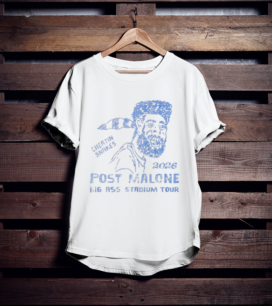 Post Malone Cheatin Snakes 2023 Big Ass Stadium Tour T-Shirt