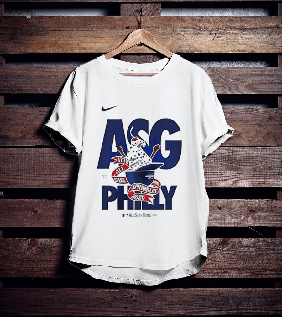 Nike MLB ASG Philly All Star Game 2026 1776 Theme Sprinkles T-Shirt