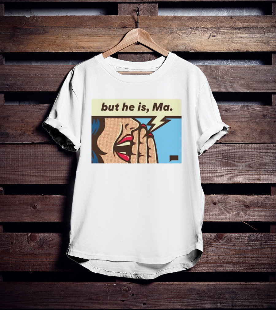 The Real Housewives Of Rhode Island But He Is Ma Pop Art Style Comic Speech Bubble T-Shirt