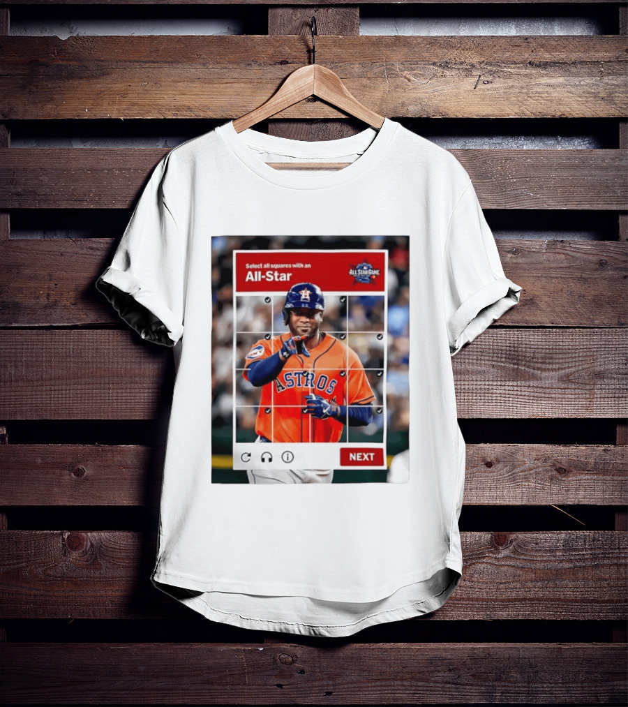 Yordan Alvarez Houston Astros Select All Squares All Star Captcha Meme T-Shirt