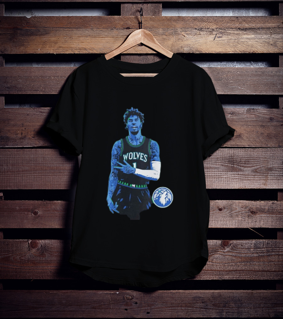 Anthony Edwards Wolves 1 Minnesota Timberwolves Basketball T-Shirt