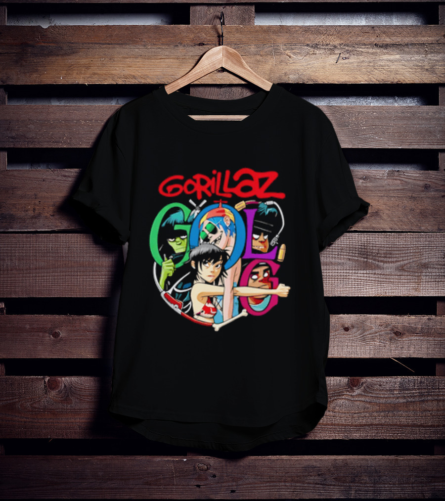 Gorillaz Virtual Rock Band Cartoon Characters T-Shirt
