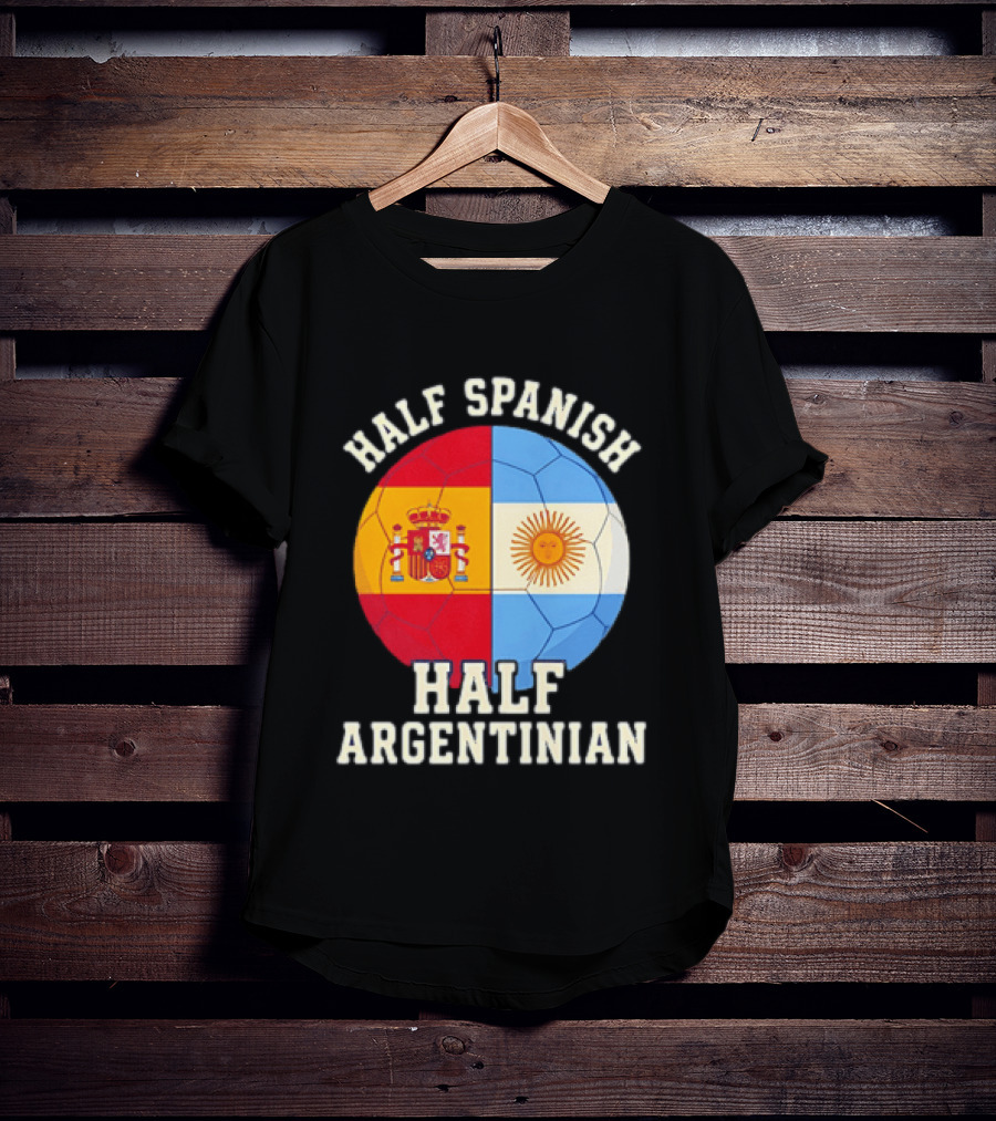Half Spanish Half Argentinian Flag Ball T-Shirt