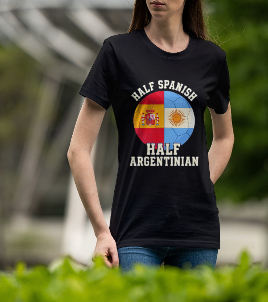 Half Spanish Half Argentinian Flag Ball T-Shirt