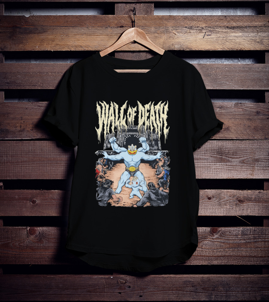 Pokemon Machamp Wall Of Death Heavy Metal Concert Battle T-Shirt