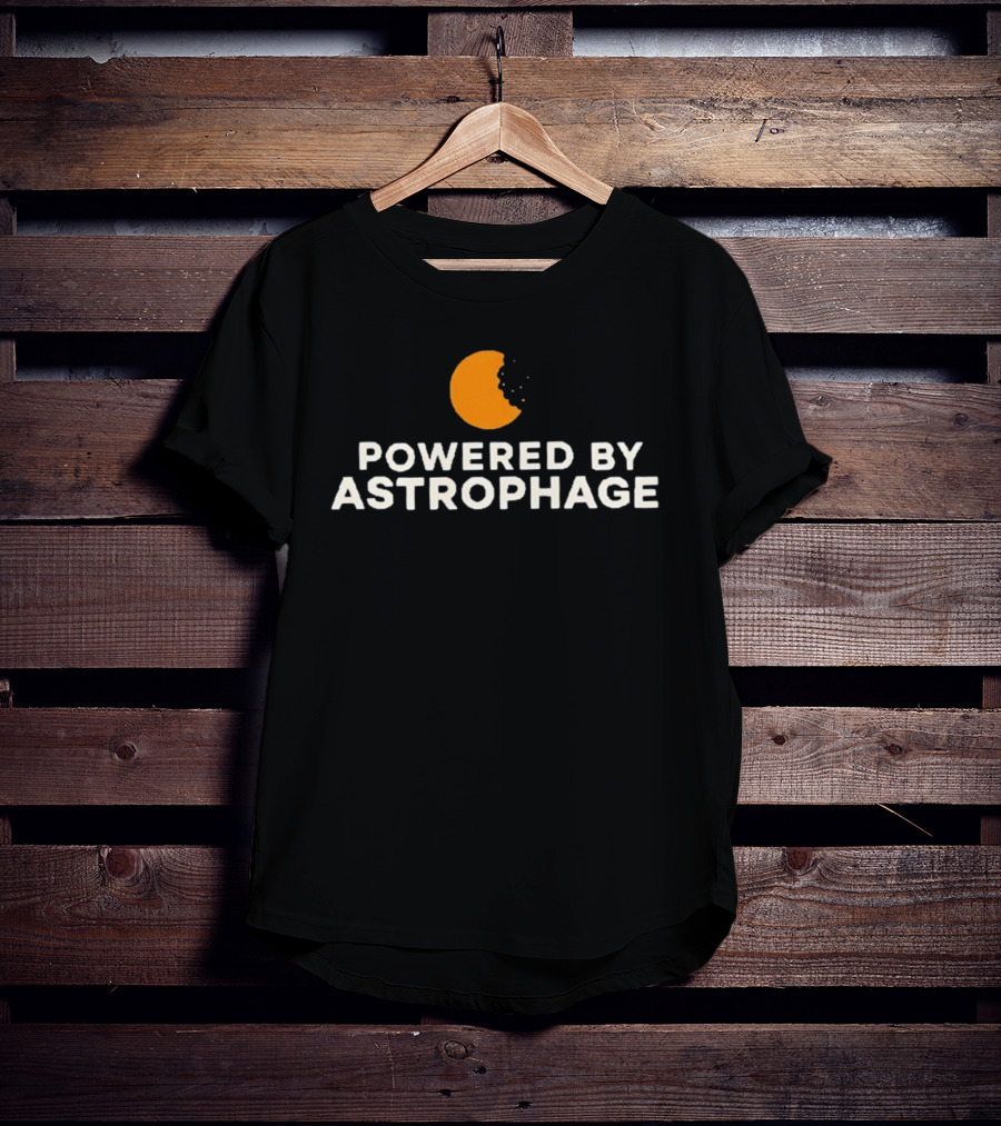 Powered By Astrophage Orange Planet Bite T-Shirt