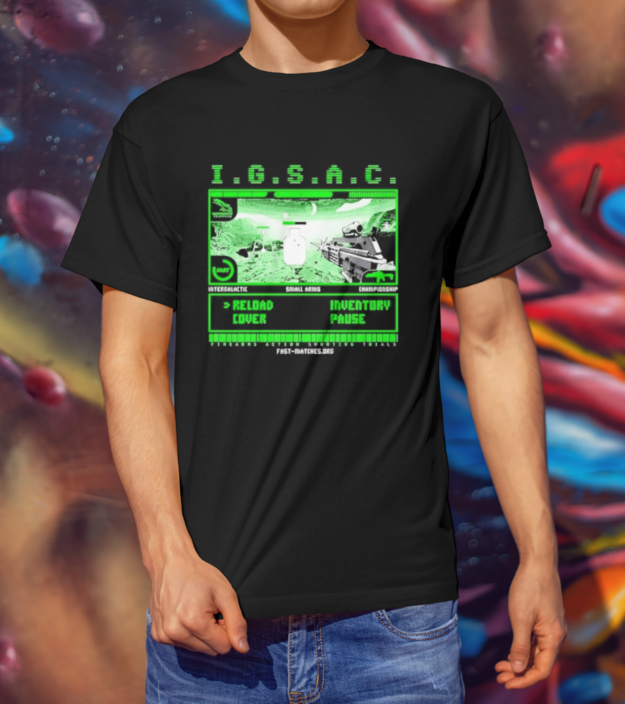 I.G.S.A.C Reload Cover Inventory Pause Gaming Interface Display T-Shirt