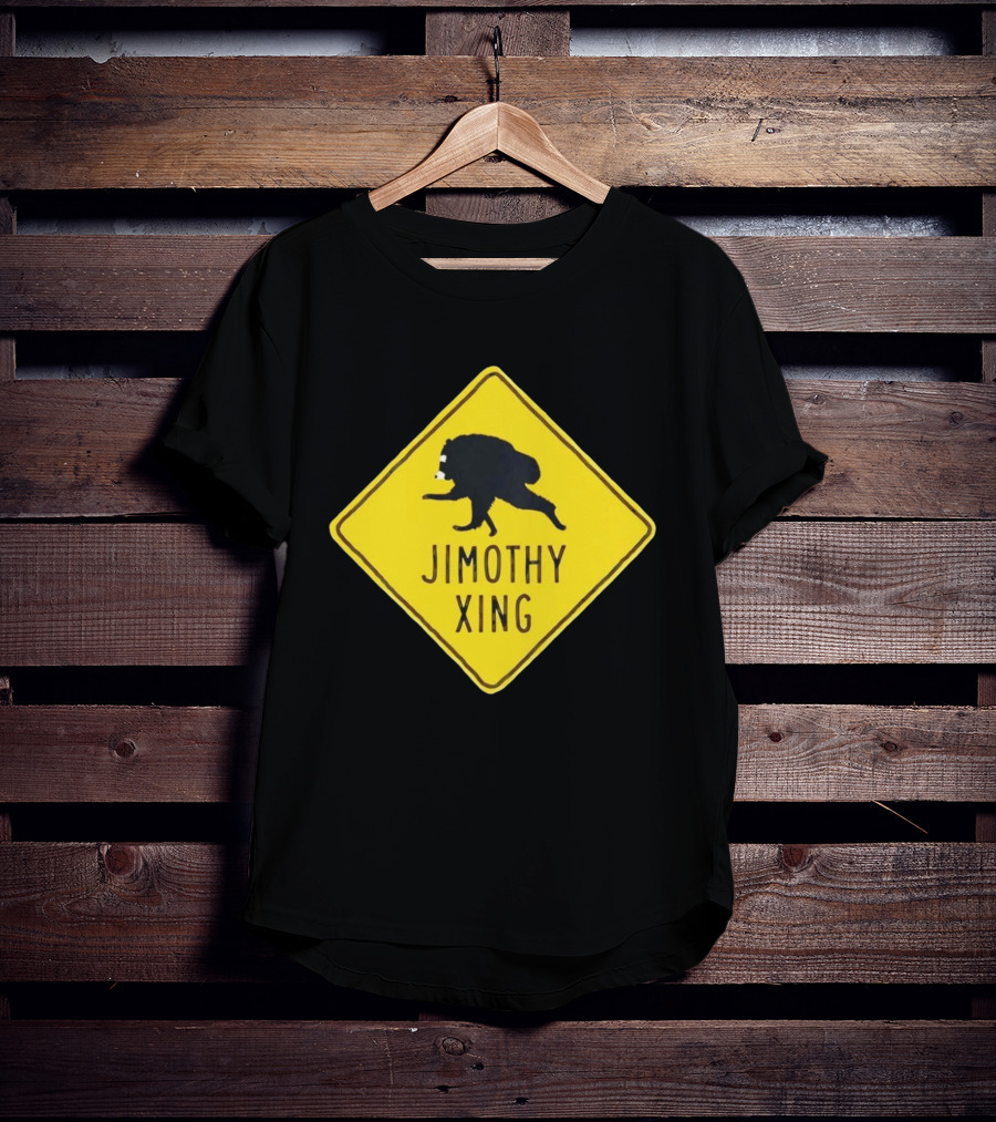 Jimothy Xing Raccoon Sign Crossing T-Shirt