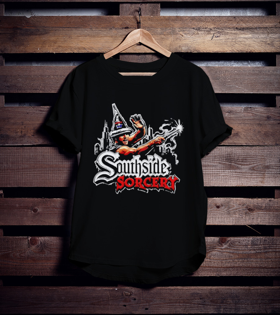 Southside Sorcery Chicago Wizard Magic Skyline Spellbinding T-Shirt