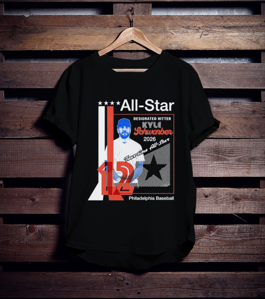Kyle Schwarber Philadelphia Baseball 2026 All Star Designated Hitter Number 12 T-Shirt