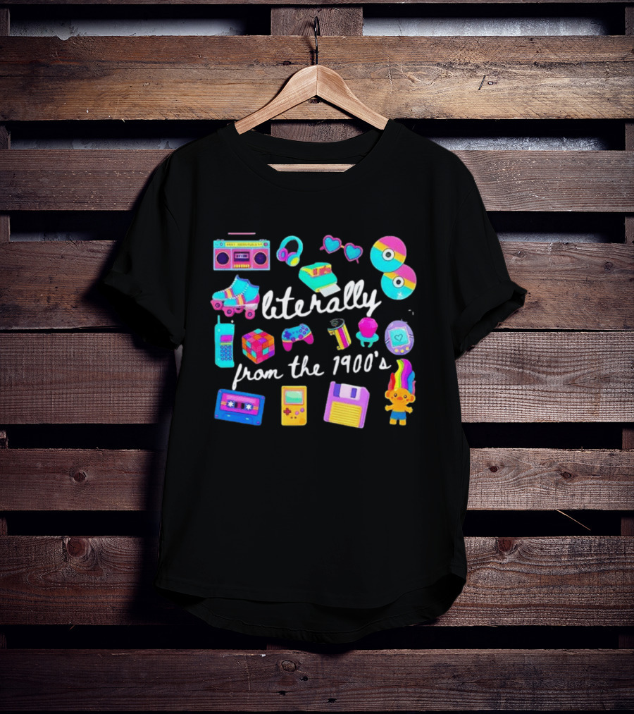 Literally From The 1900s Boombox Cassette Tape Gamer 80s 90s Nostalgia T-Shirt