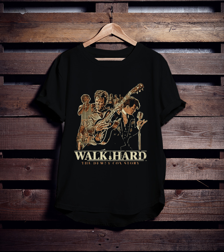 Walk Hard The Dewey Cox Story Collage John C Reilly Guitar Microphone Scene T-Shirt