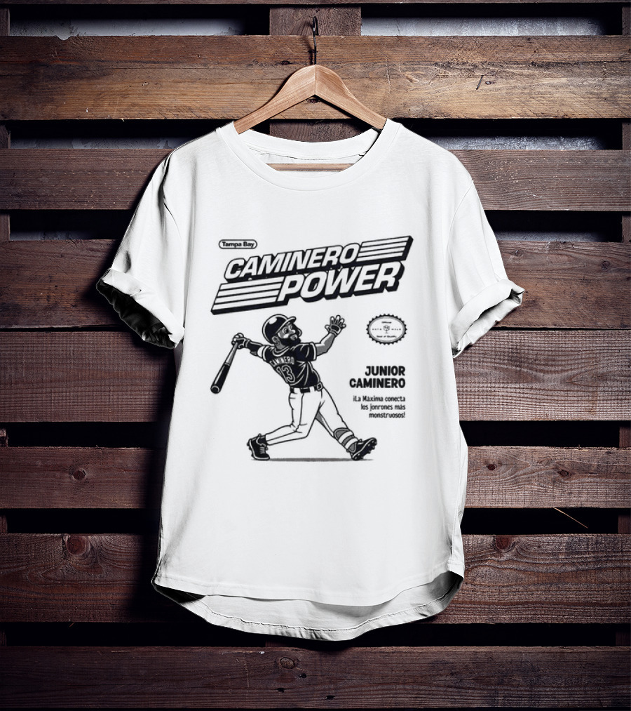 Junior Caminero Power Tampa Bay Rays Baseball Player T-Shirt