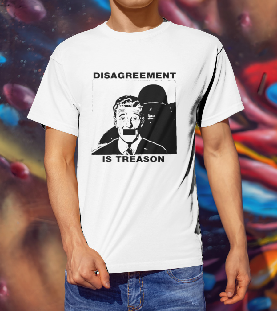 Disagreement Is Treason Retro Dystopian Censorship T-Shirt
