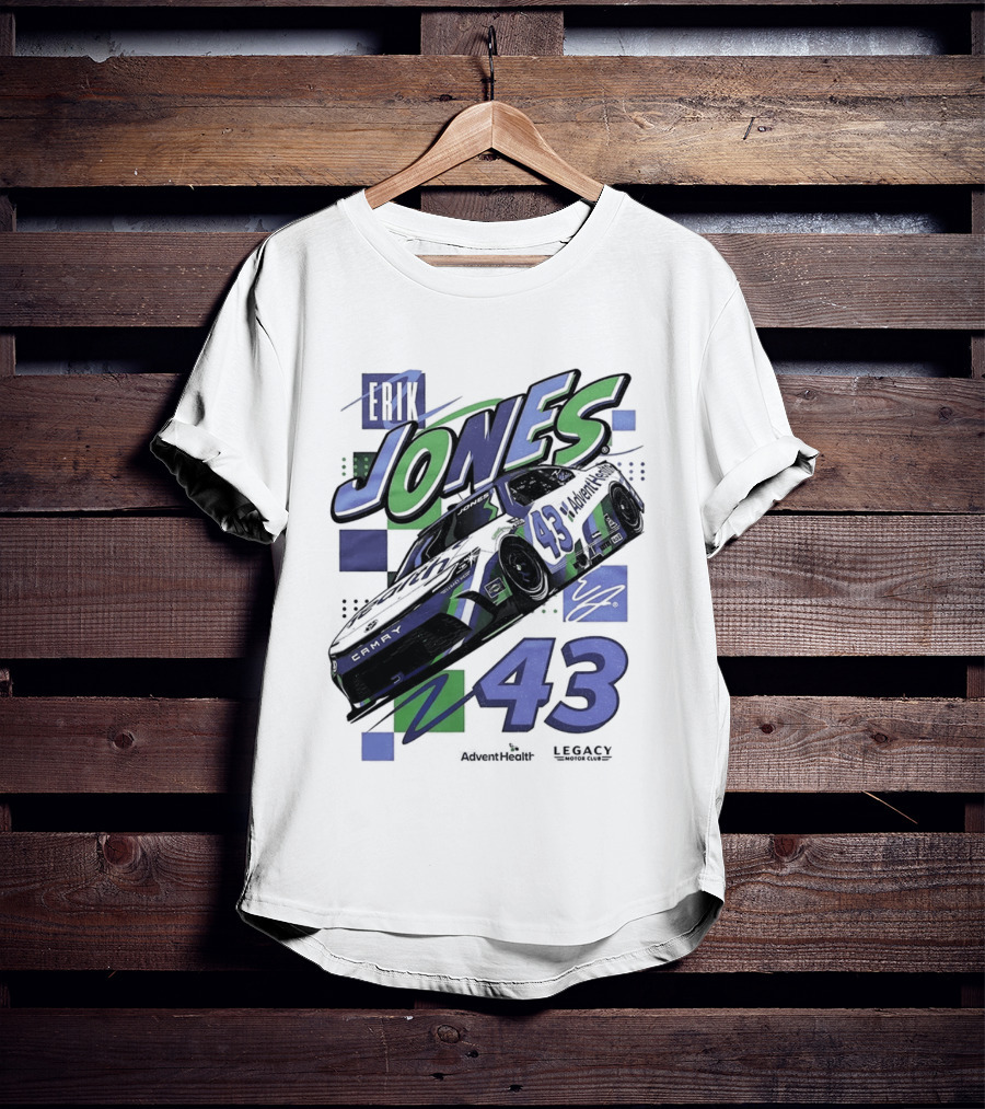 Erik Jones 43 Legacy Motor Club Toyota Camry Racing Team NASCAR T-Shirt