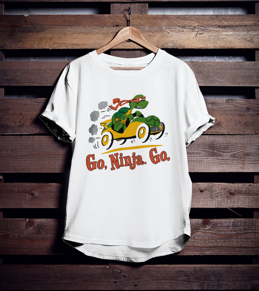 Ninja Turtle Racing In Classic Go Kart T-Shirt