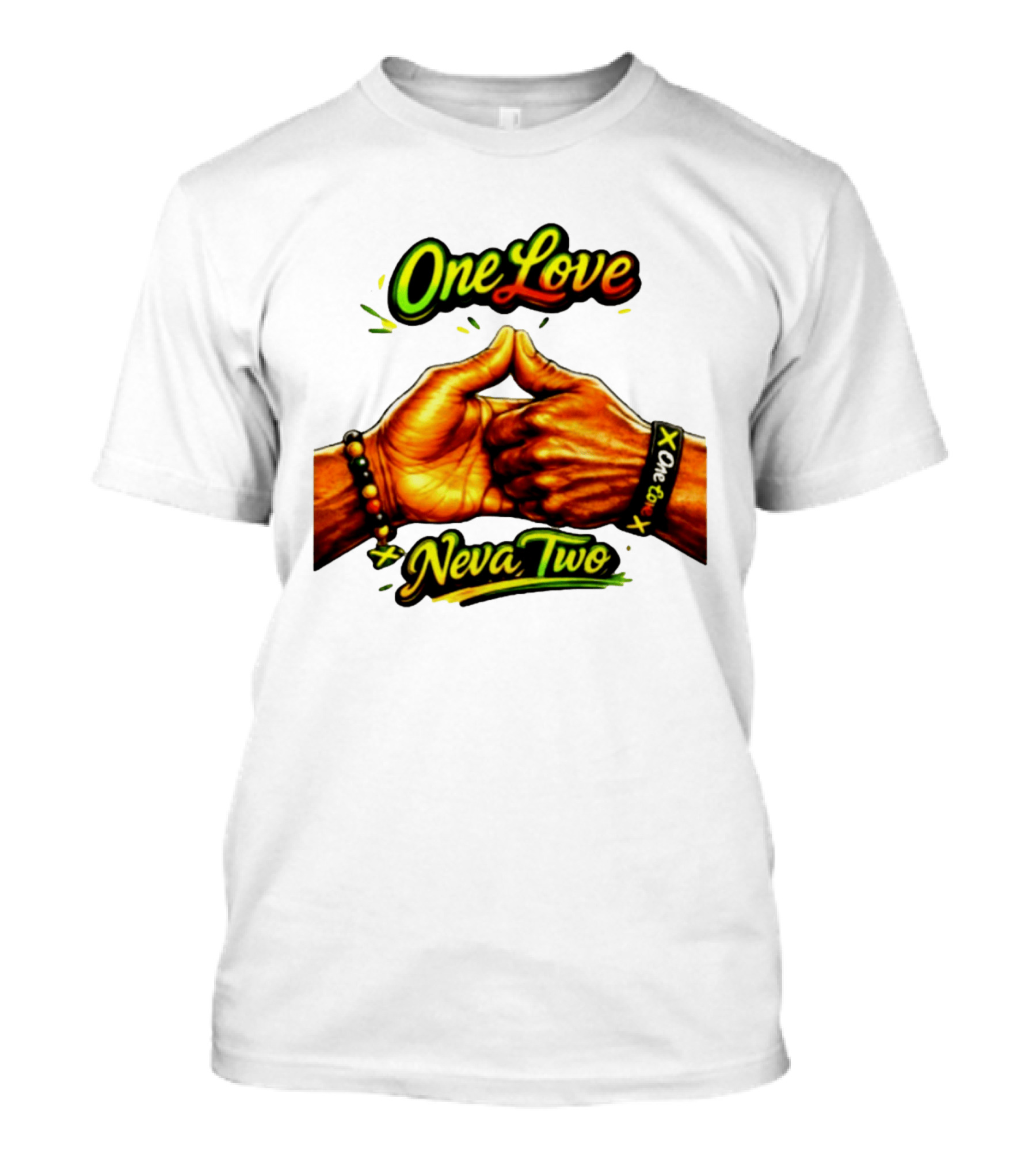 One Love Neva Two Jamaican Unity Gesture T-Shirt