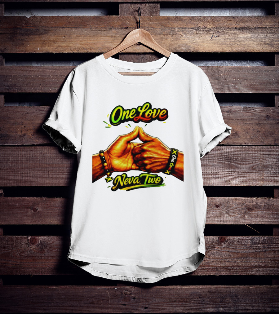 One Love Neva Two Jamaican Unity Gesture T-Shirt
