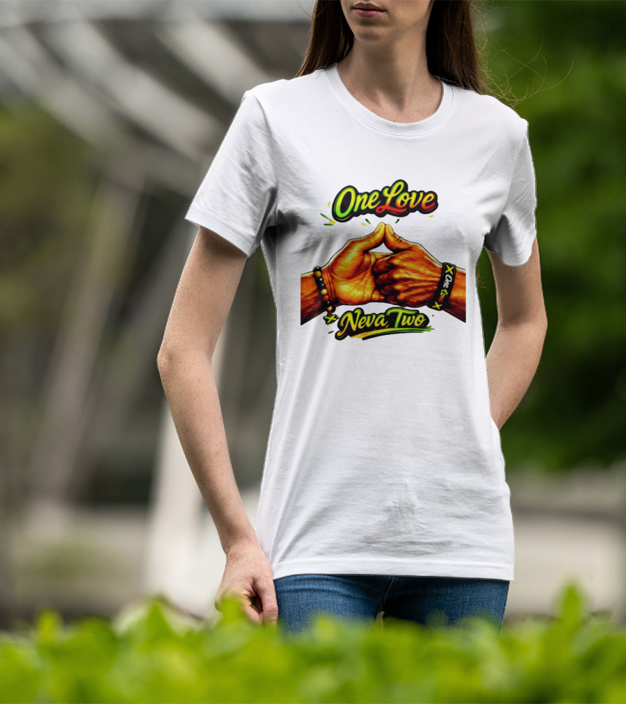 One Love Neva Two Jamaican Unity Gesture T-Shirt