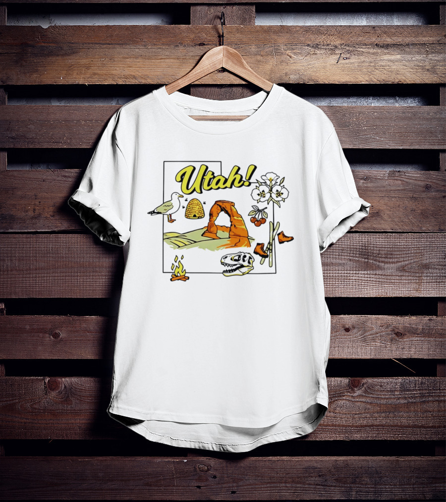 Utah Adventure Highlights Delicate Arch And Beehive T-Shirt