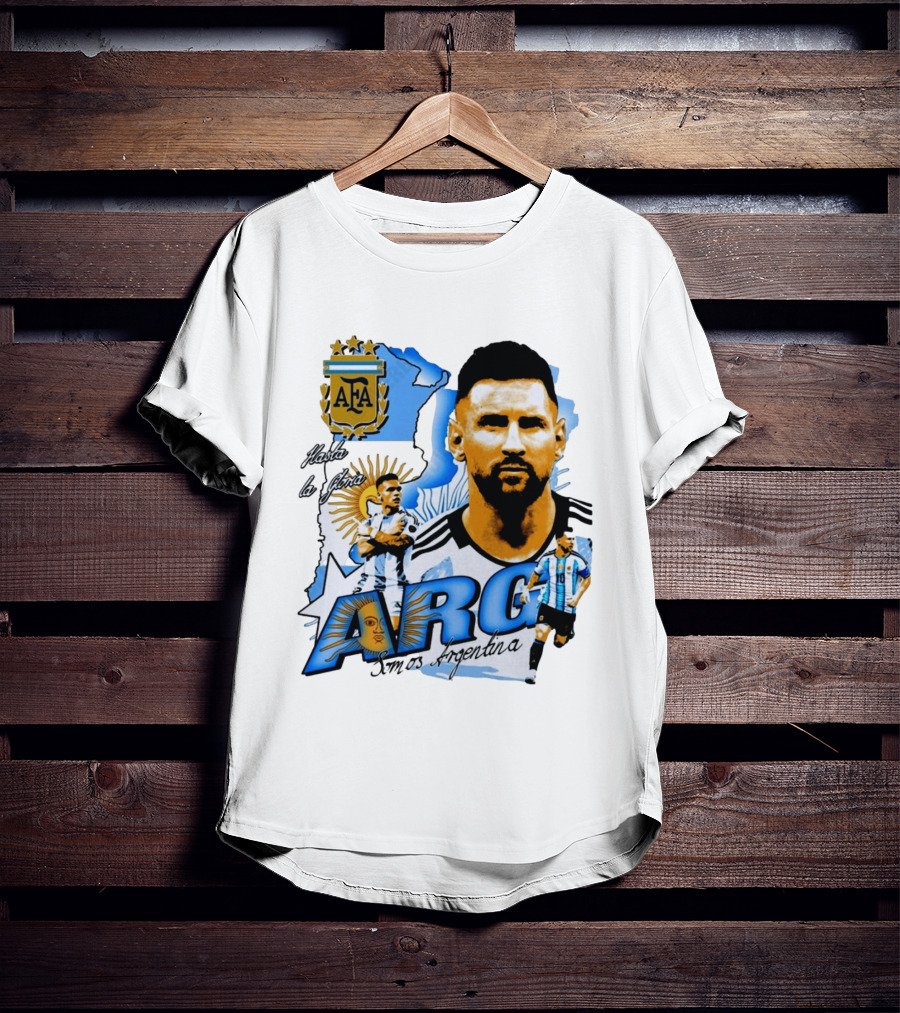 Argentina Lionel Messi Lautaro Martinez AFA Hasta La Gloria Somos Argentina T-Shirt