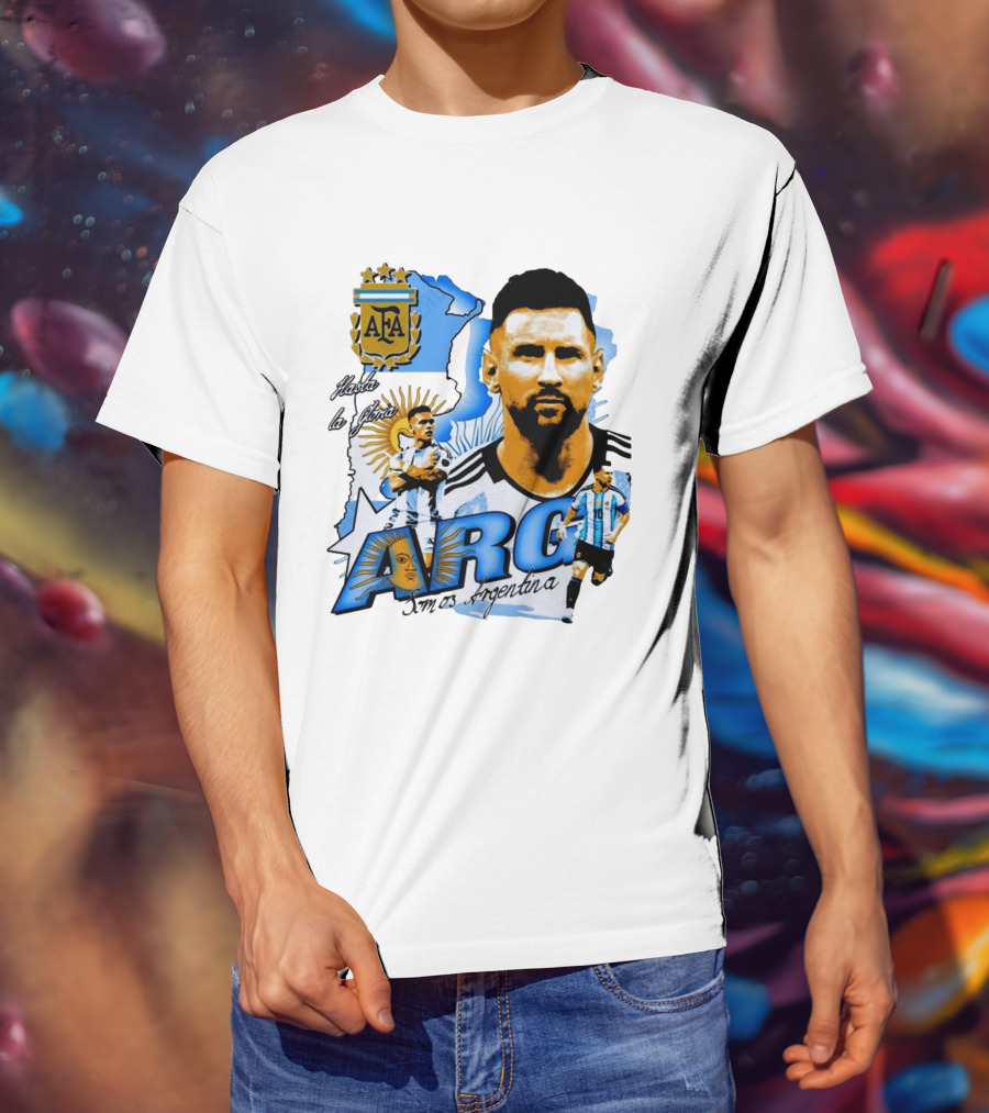 Argentina Lionel Messi Lautaro Martinez AFA Hasta La Gloria Somos Argentina T-Shirt