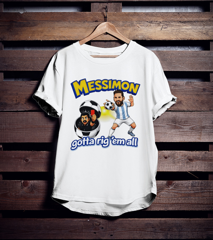 Messimon Soccer Fusion Gotta Rig 'em All Cartoon T-Shirt