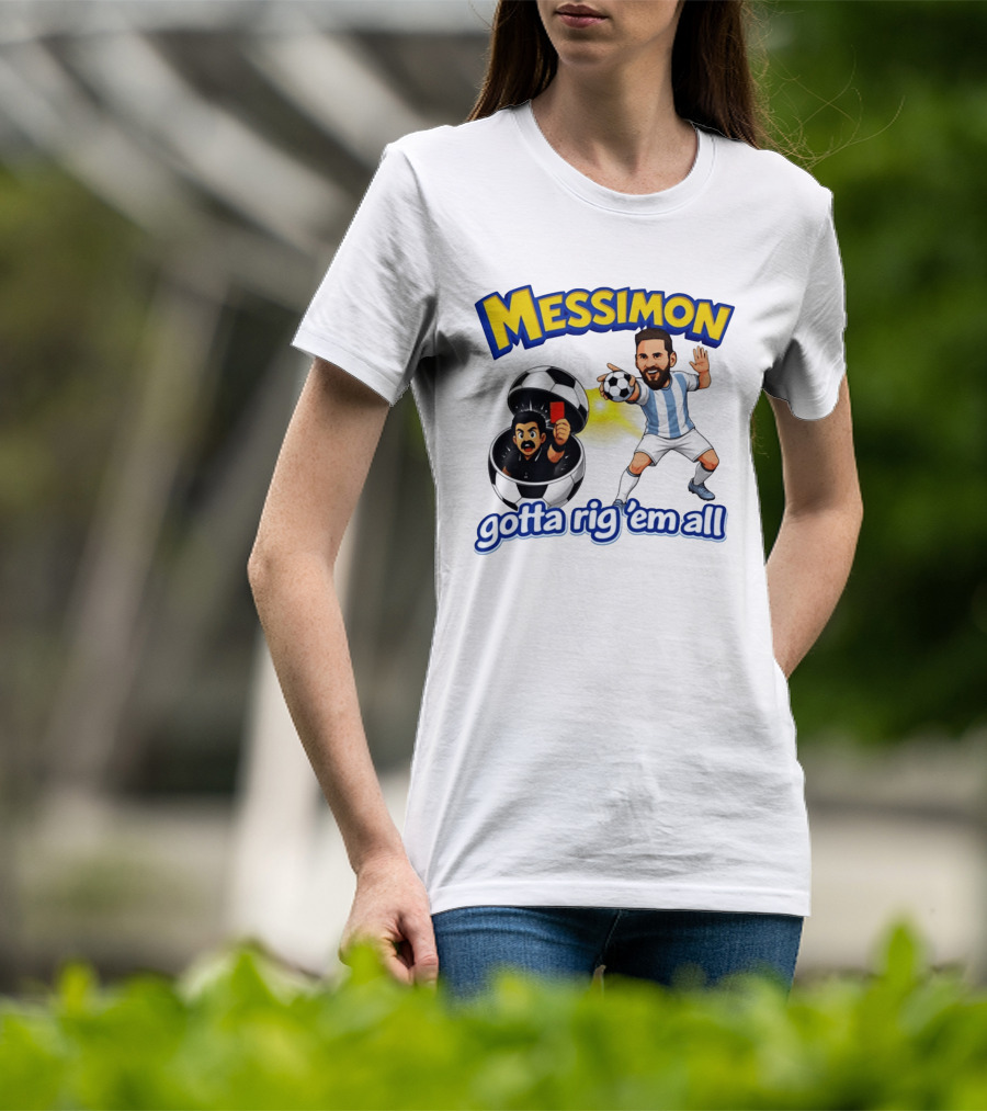 Messimon Soccer Fusion Gotta Rig 'em All Cartoon T-Shirt