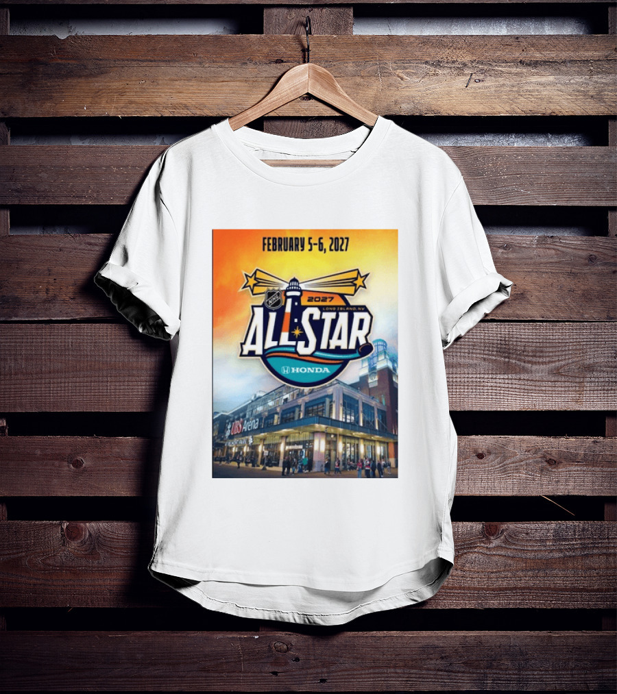 NHL All Star 2027 Honda February 5 6 UBS Arena Long Island NY T-Shirt
