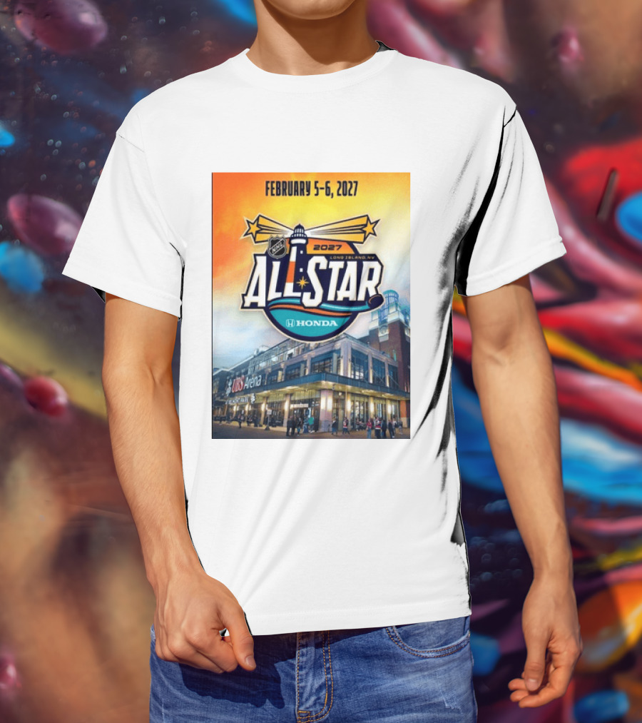 NHL All Star 2027 Honda February 5 6 UBS Arena Long Island NY T-Shirt