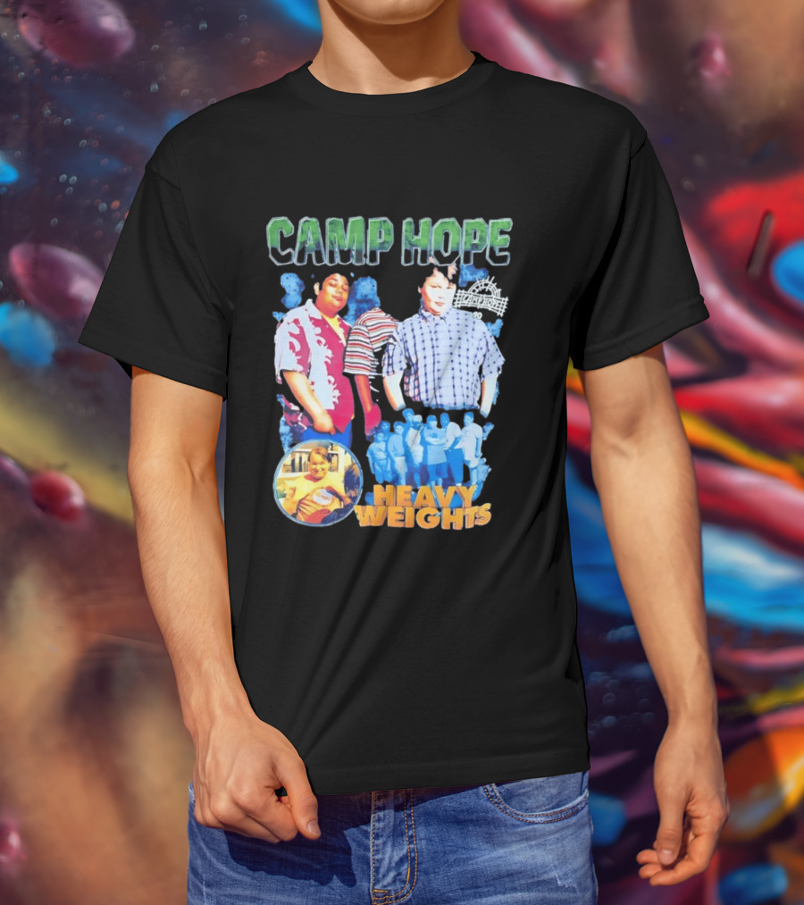 Camp Hope 90 Heavy Weights Featuring Characters From Cult T-Shirt