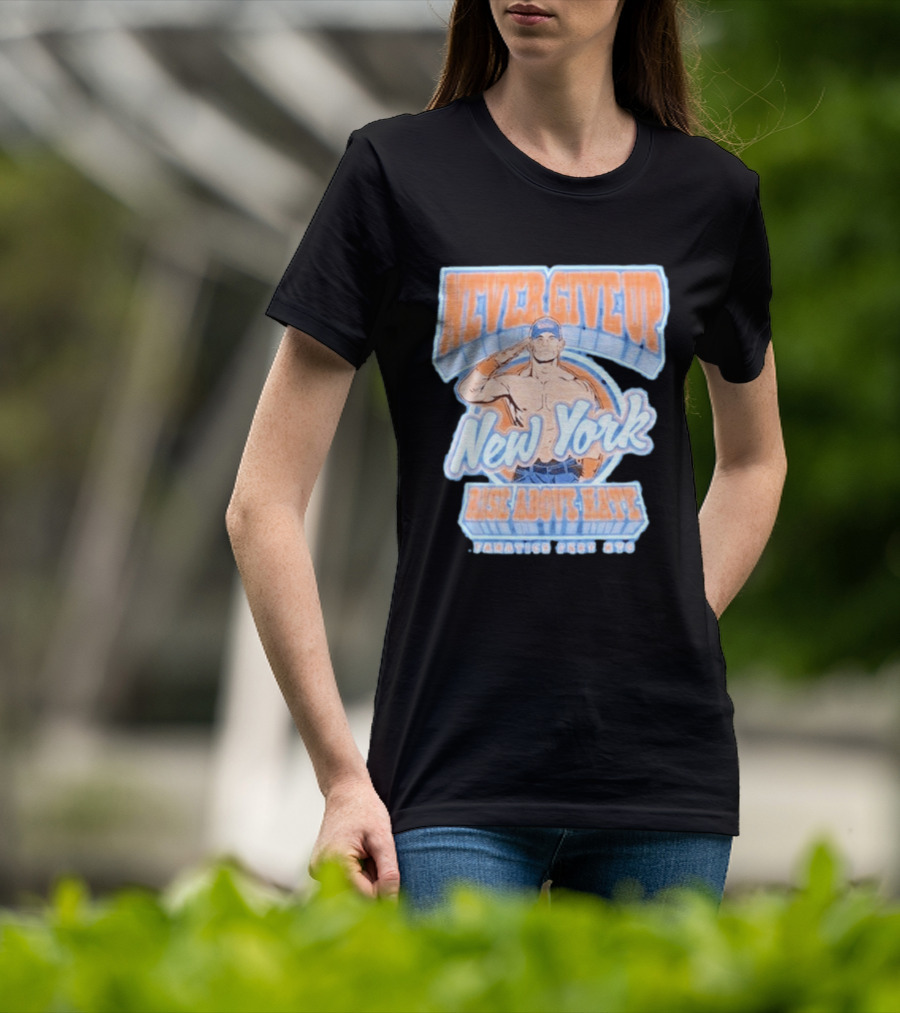 Never Give Up New York Rise Above Hate Fanatics Fest NYC T-Shirt