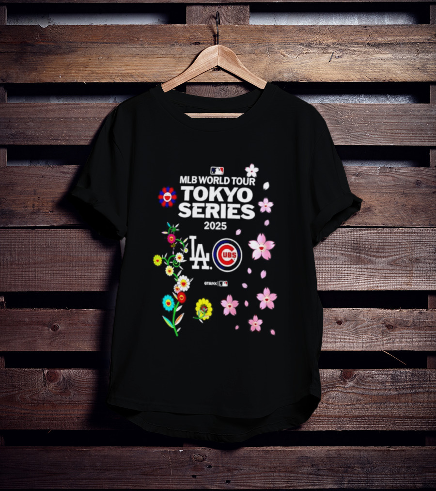 MLB World Tour Tokyo Series 2025 LA Dodgers Chicago Cubs Blossoms T-Shirt