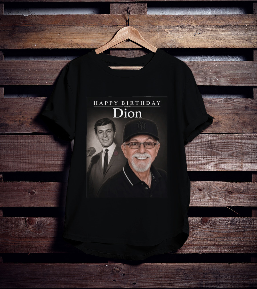 Happy Birthday Dion Iconic Celebration With Smiling T-Shirt