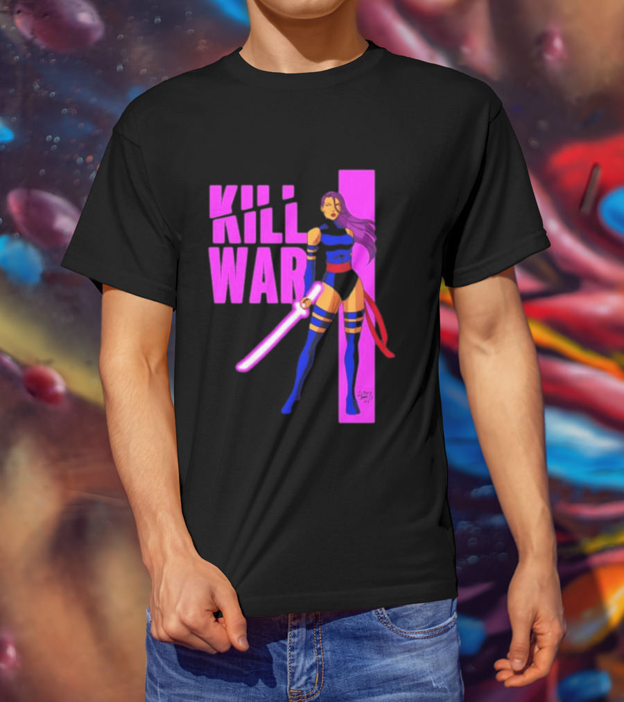 Psylocke Marvel Comics Kill War Pink T-Shirt