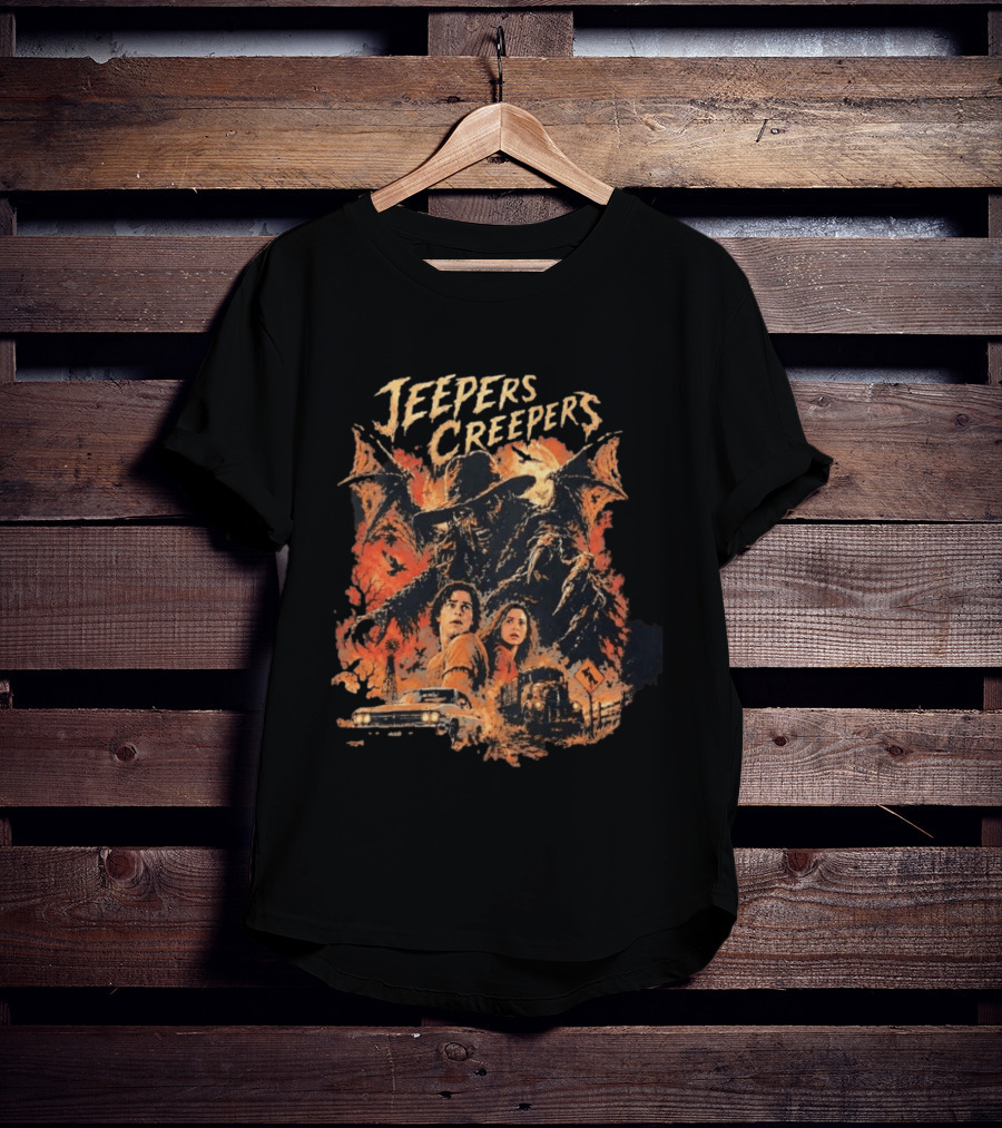 Jeepers Creepers Horror Creature And Victims Movie Scene T-Shirt