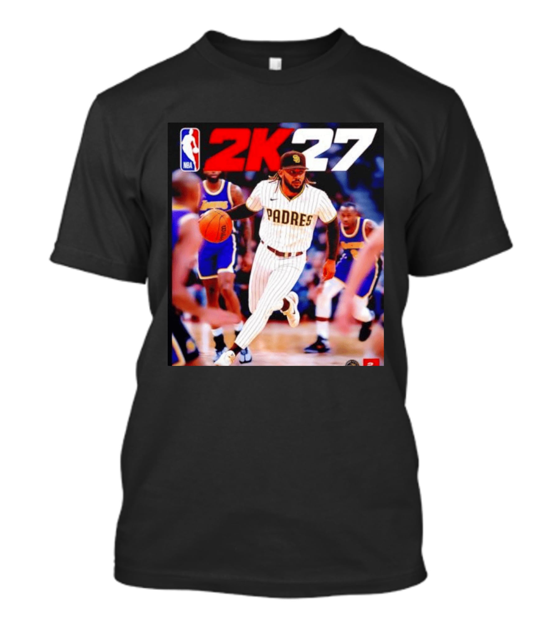 San Diego Padres NBA 2K27 Crossover Concept With Basketball Action T-Shirt