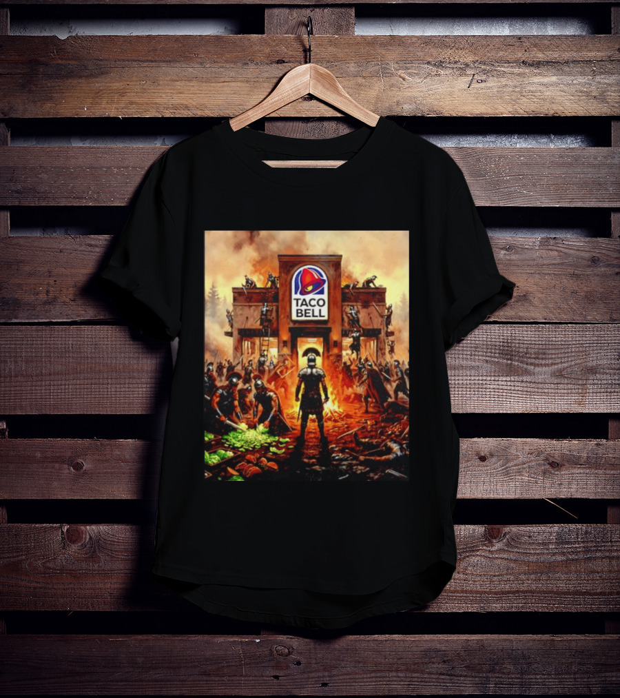 Taco Bell Medieval Knights Battle Fantasy Scene T-Shirt